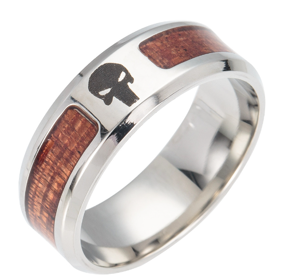 Elegance Epoch: Wood and Stainless Steel Men's Rings